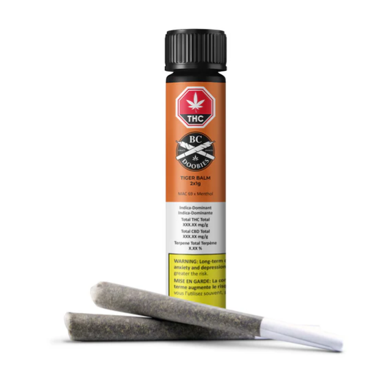 Bc Doobies : Tiger Balm Pre-Rolls (2pk)