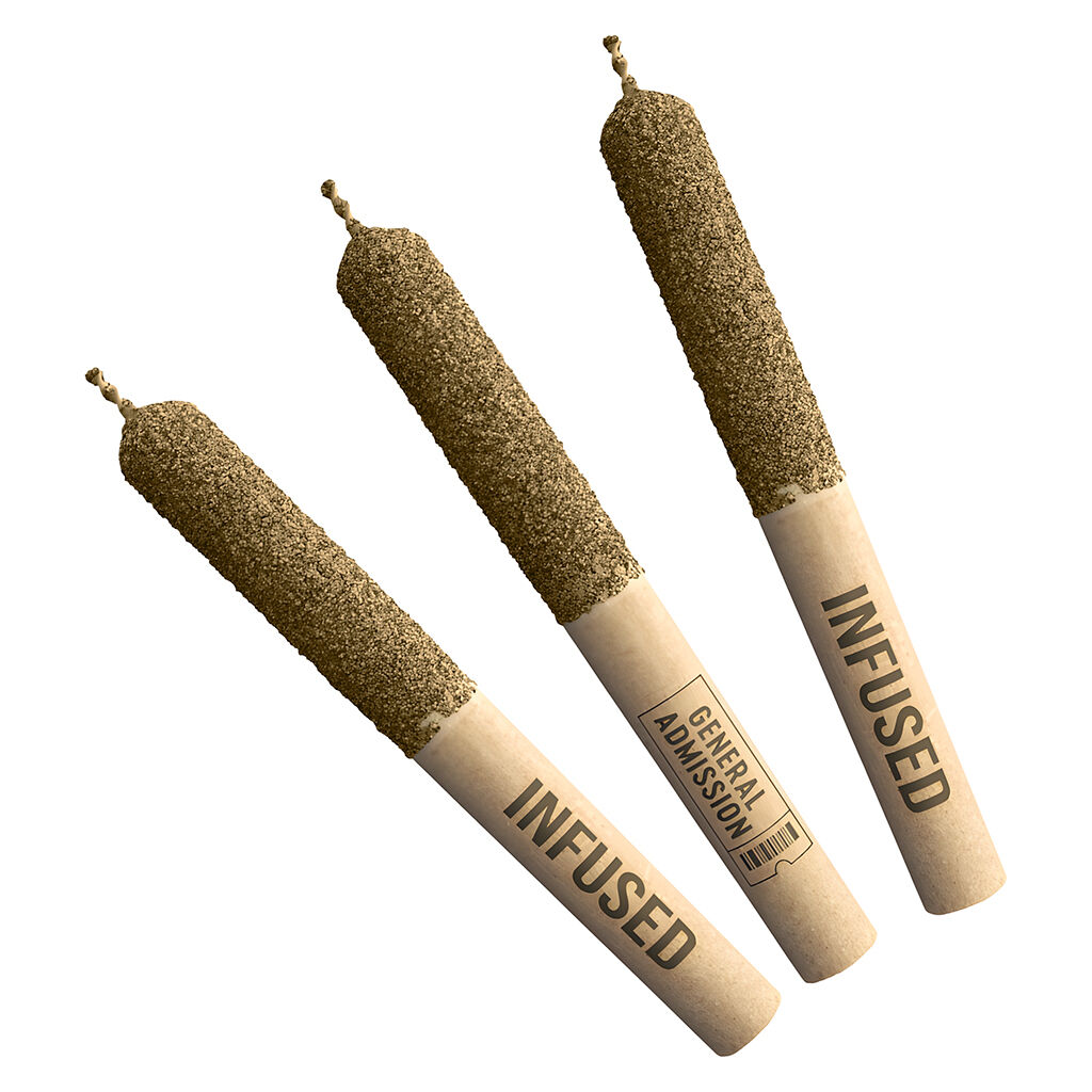 General Admission : Peach Rizz Diamond Infused Pre-Rolls (3pk)