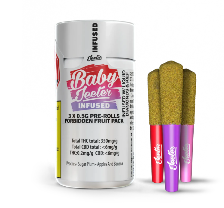 Jeeter : Baby Jeeter Infused Forbidden Fruit Pack Pre-Rolls (3x0.5g)