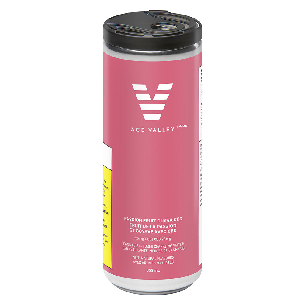 Ace Valley : Ace Valley Passion Fruit Guava Cbd (25mg) 355ml
