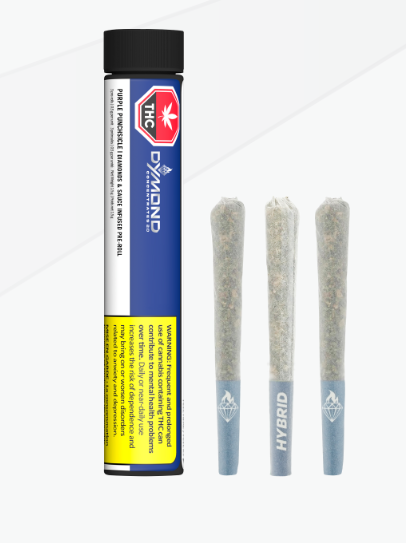 Dymond : Purple Punchsicle Diamonds & Sauce Infused Pre-Rolls (3x.5g)