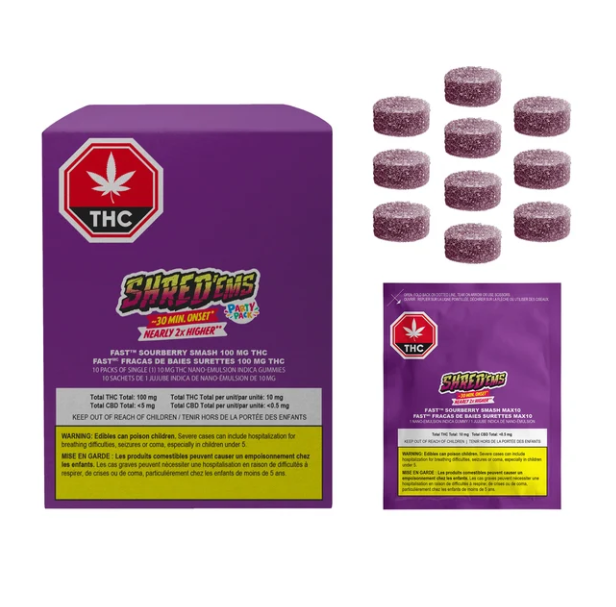 Shred'Ems : Fast Sourberry Smash Party Pack Gummies (10pk)