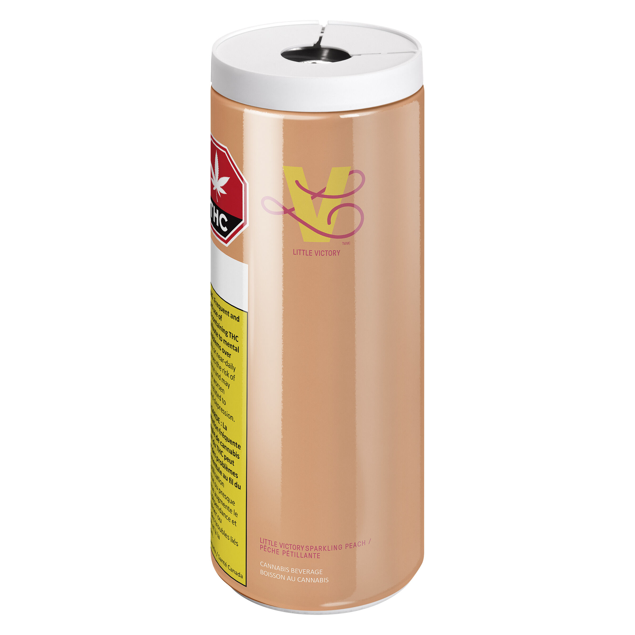 LITTLE VICTORY : SPARKLING PEACH - LITTLE VICTORY : SPARKLING PEACH (2.5MG THC/ 2.5MG CBD)