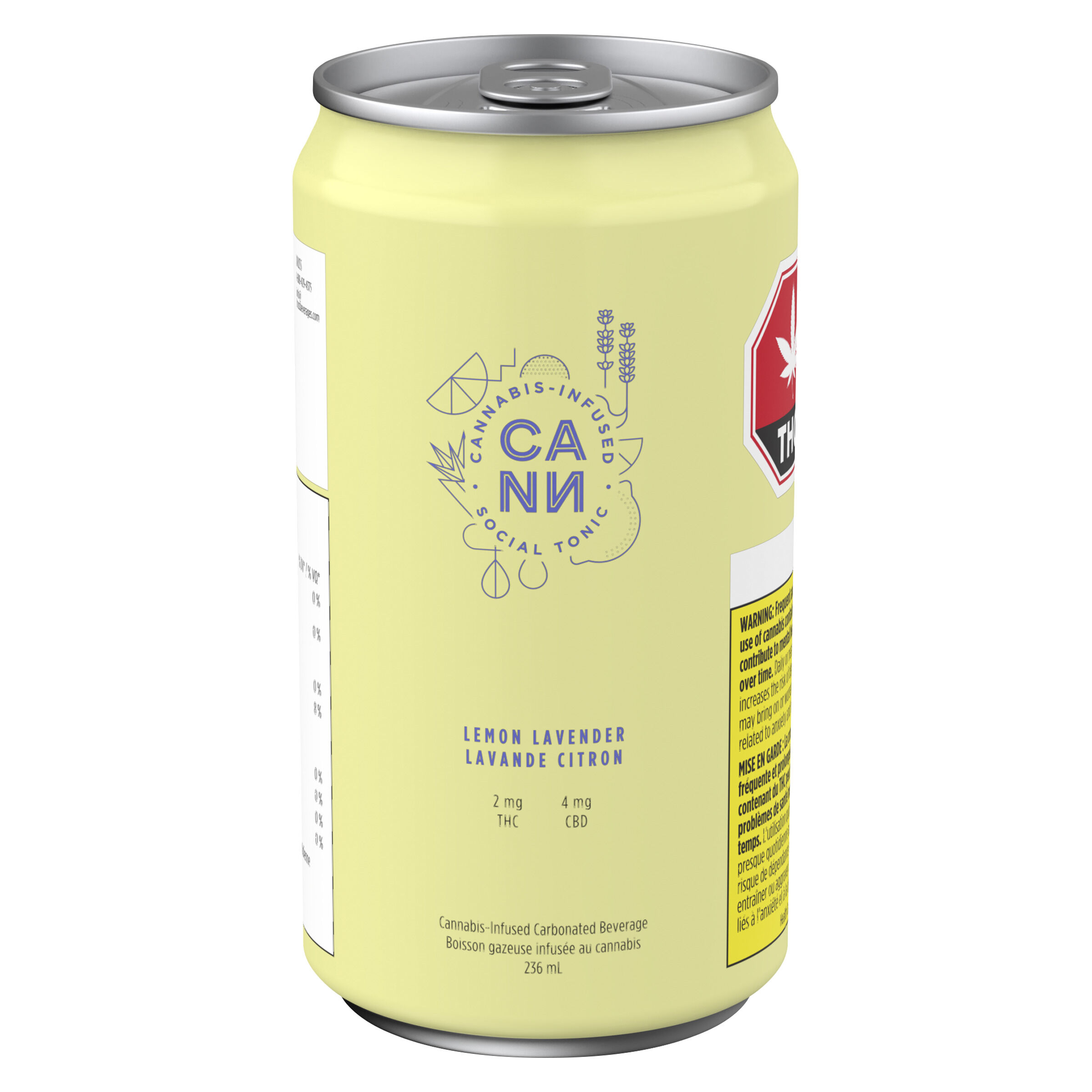 Cann Social Tonics - Cann Lemon Lavender Beverage -  Hybrid 944Ml