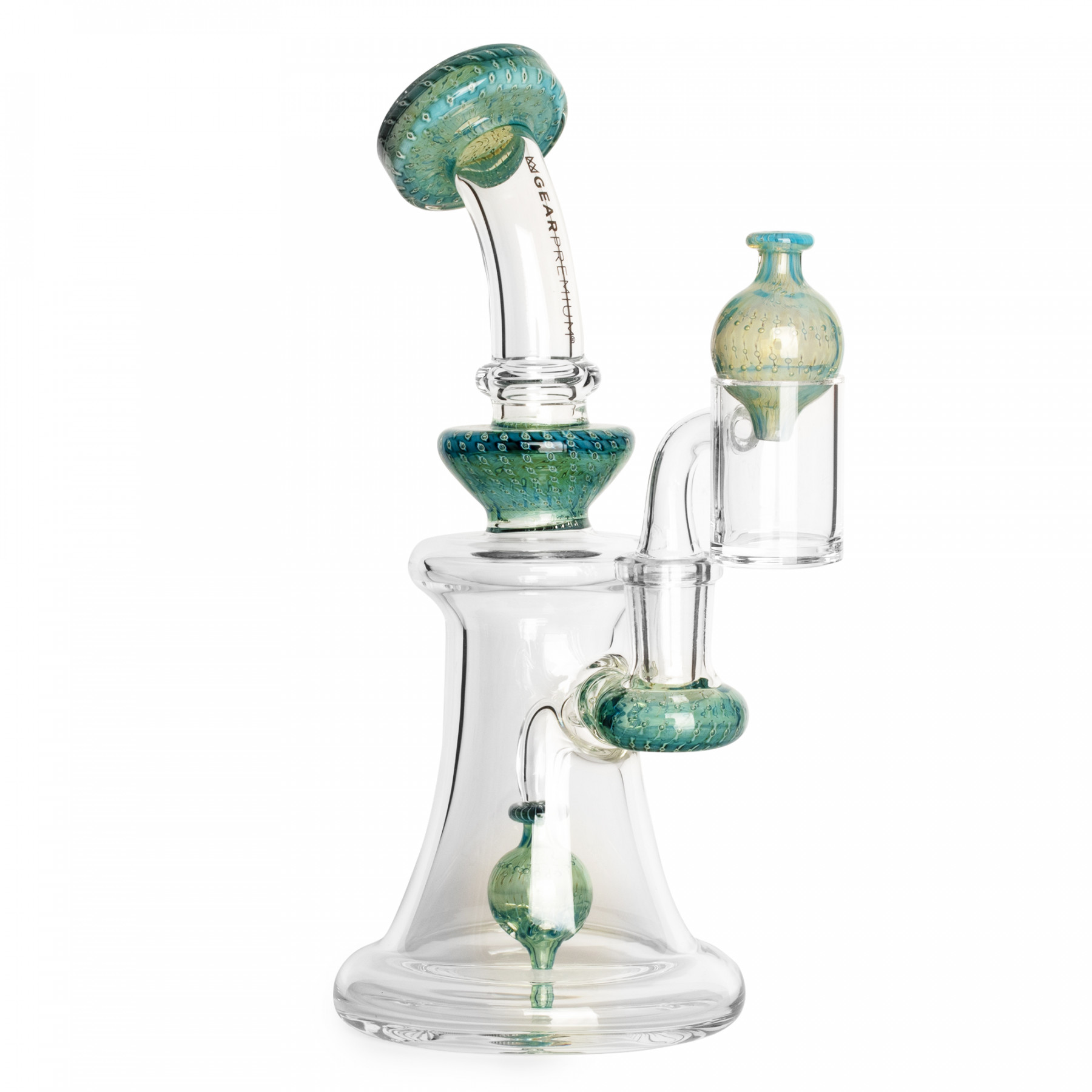 GEAR PREMIUM : 7.5" Fizzer Bubble Tech Concentrate Rig Set (teal)