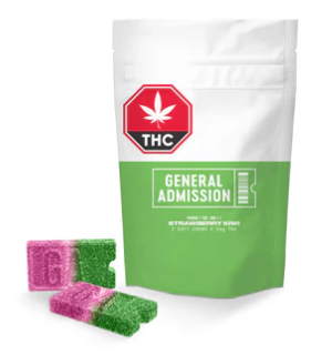 General Admission : Strawberry Kiwi THC/CBG Soft Chew (1:1) (2x5mg)