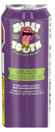Sweet Tooth : Live Rosin Grape Gingerale Drink Lto 355mL (10mg)