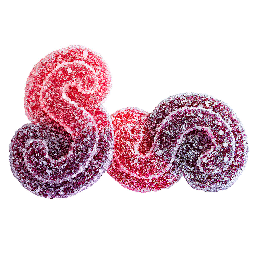 Spinach FEELZ : THC+CBN BLUEBERRY POMEGRANATE GUMMIES (2x5mg THC+2.5mg CBN)