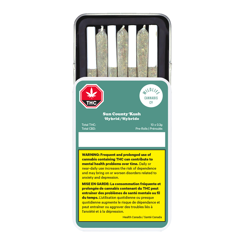 WILDLIFE : SUN COUNTY KUSH PRE-ROLL - SUN COUNTY KUSH PRE-ROLL (10x0.3g)