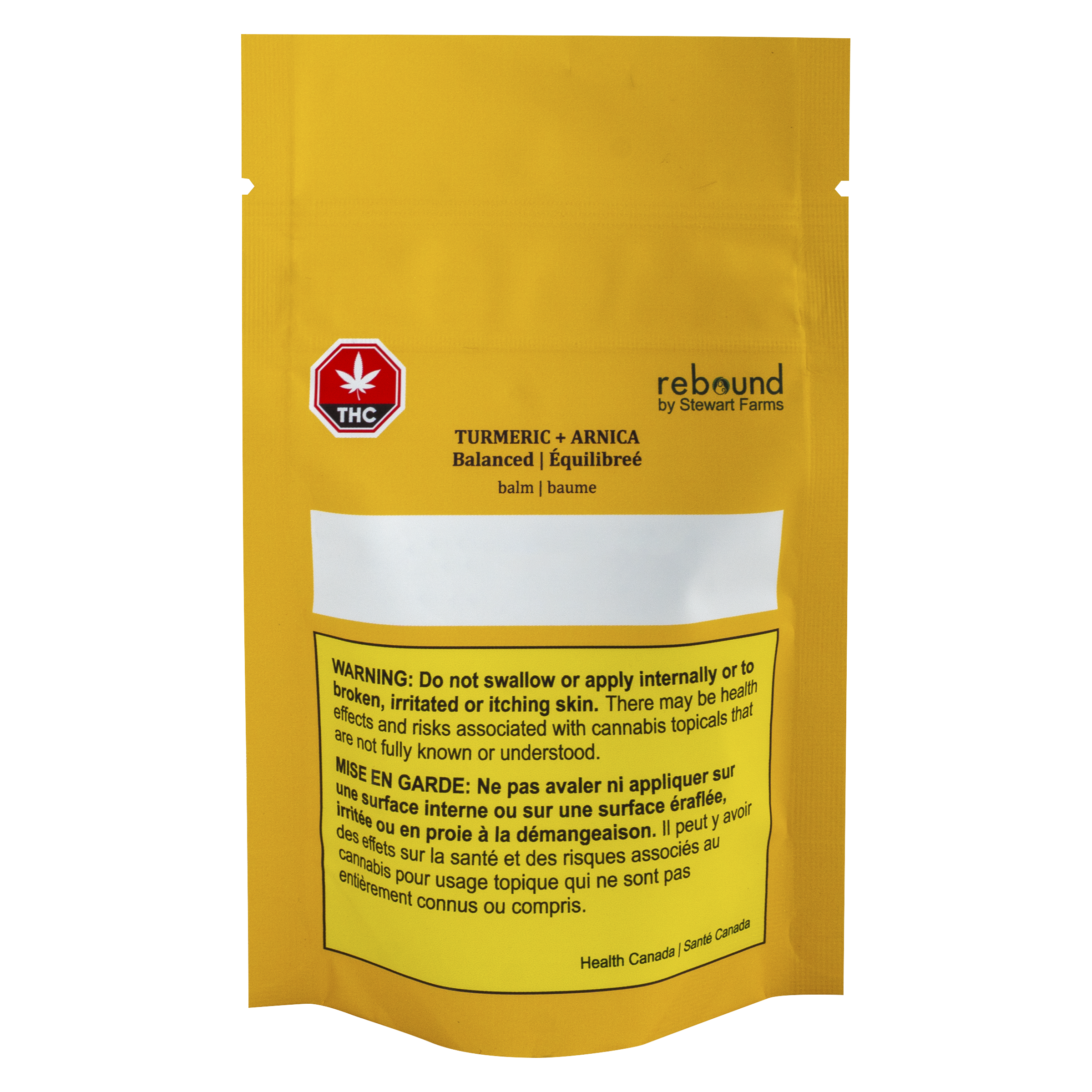 REBOUND BY STEWART FARMS : TURMERIC & ARNICA BALM - TURMERIC & ARNICA BALM 1:1 25g (250mgTHC/250CBD)
