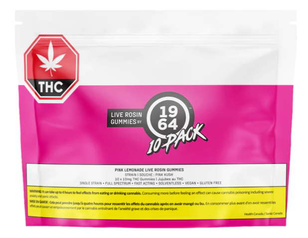 1964 : Pink Lemonade Live Rosin Gummies (10pk)