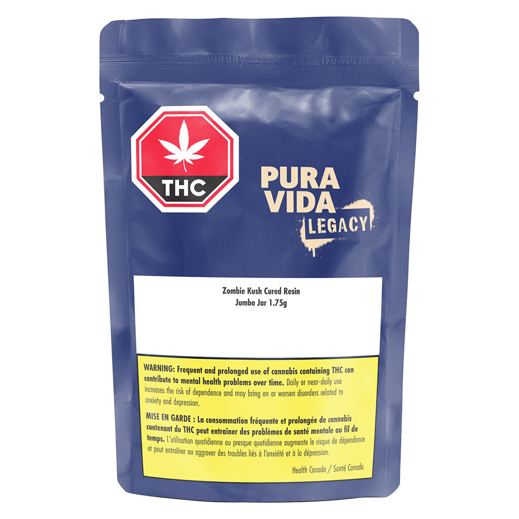 Pura Vida : Zombie Kush Cured Resin Jumbo Jar