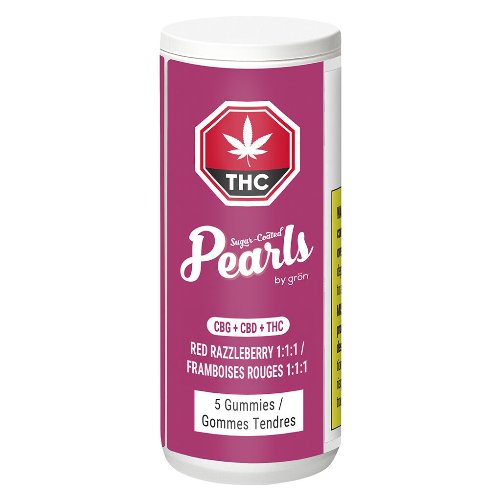 Pearls by Grön : Red Razzleberry CBG:CBD:THC Pearls (5pk)