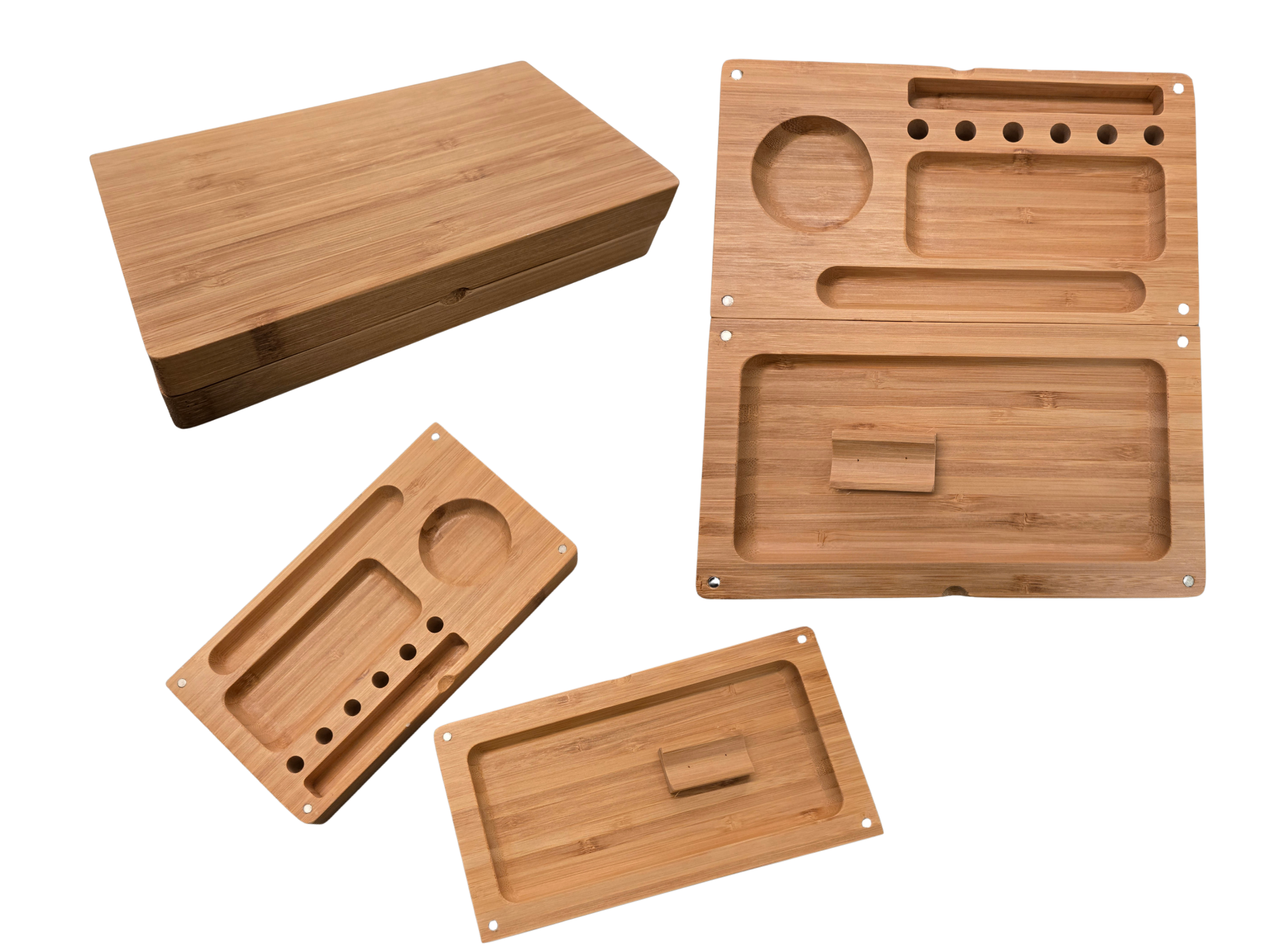 QUEENS CANNABIS : BAMBOO FOLDING ROLLING TRAY