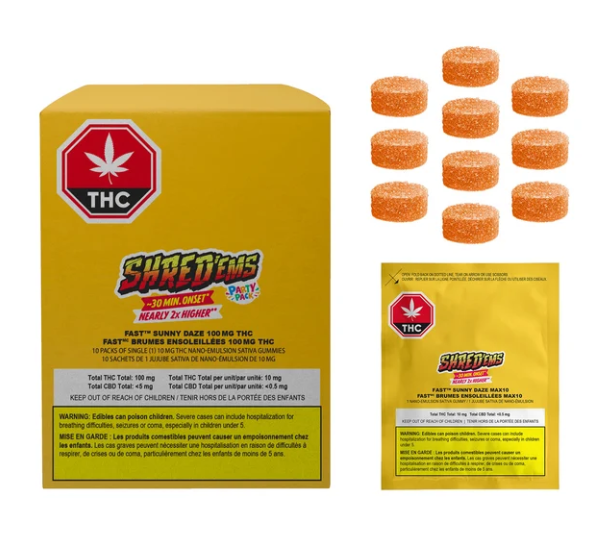 Shred'Ems : Fast Sunny Daze Party Pack Gummies (10pk)