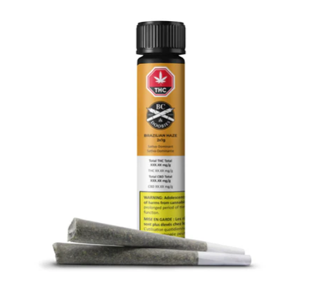 BC Doobies : Brazilian Haze Pre-Rolls (2pk)