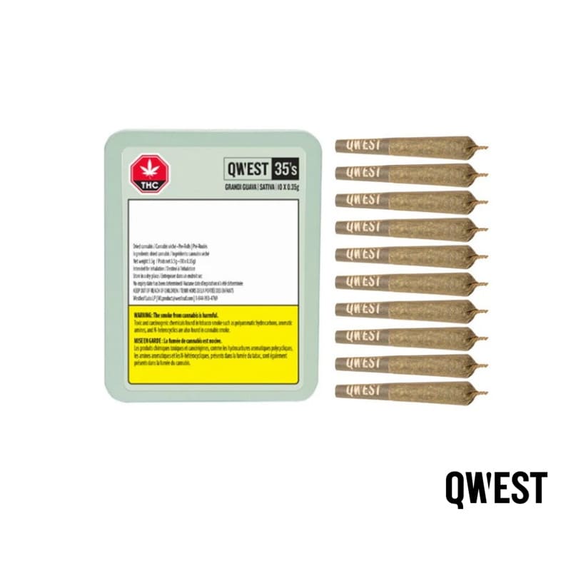 Qwest 35's : Grandi Guava Craft Pre-Rolls (10x0.35g)