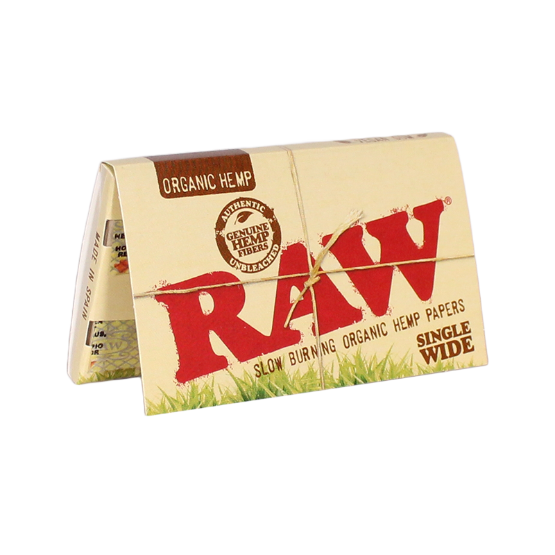RAW : ORGANIC HEMP ROLLING PAPERS -SINGLE WIDE