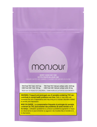 Monjour : Berry Good Day CBD Gummies (5x20mg CBD)