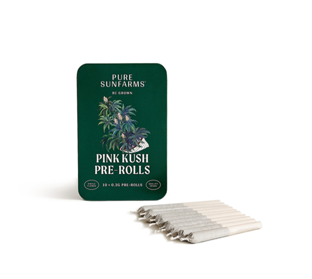 PURE SUNFARMS : PINK KUSH PRE-ROLLS - PINK KUSH PRE-ROLLS (10x.3g)