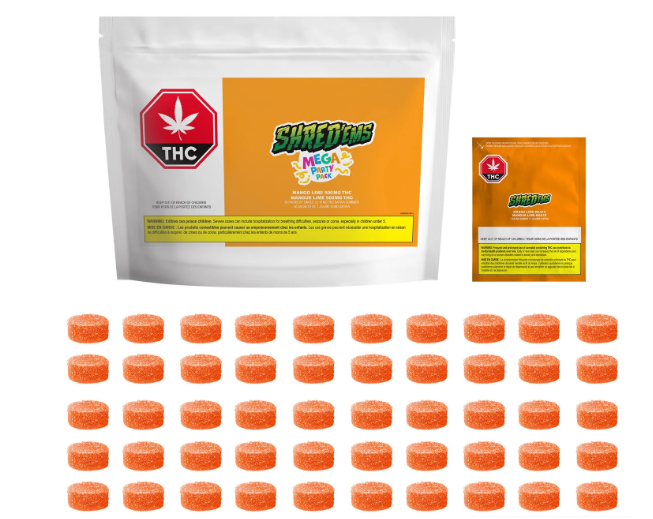 Shred'ems : Mango Lime Mega Party Pack Gummies (50x10mg)