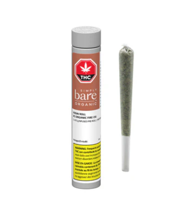 Simply Bare : BC Organic Fire OG Rosin Infused Pre-Roll (1pk)