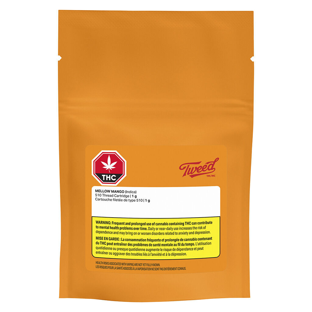 Tweed - Mellow Mango 510 Thread Cartridge -  Indica 1G