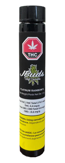 Jbuds Craft Cannabis - Platinum Rainbow'S Pre-Rolls Lto - Jbuds Craft Cannabis : Platinum Rainbow'S Pre-Rolls Lto (3x0.5g)