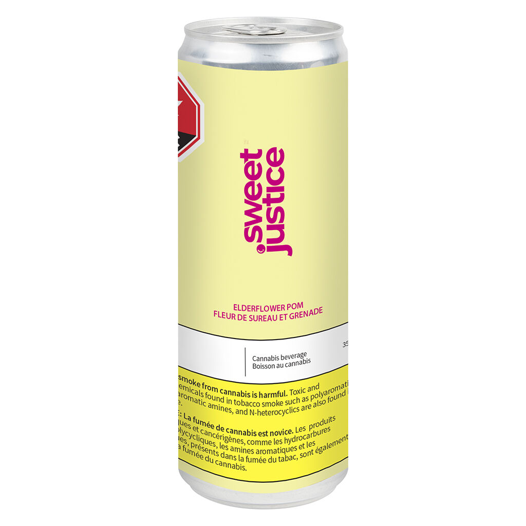 Sweet Justice : ELDERFLOWER POM BEVERAGE - ELDERFLOWER POM BEVERAGE (5mg THC/CBD)
