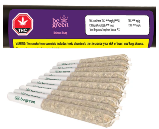 Bc Green : Unicorn Poop Pre-Rolls (10pk)