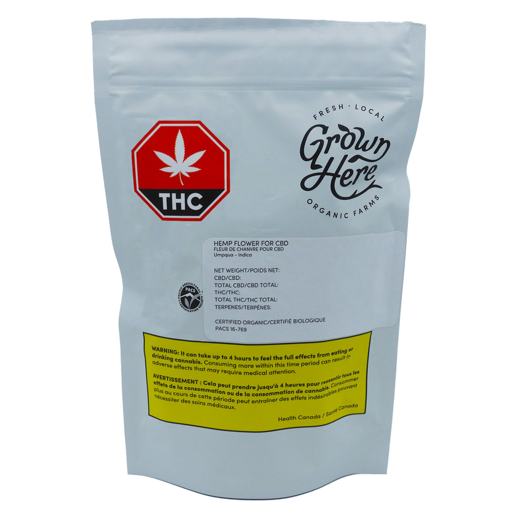Grown Here Farms - Umpqua Cbd Hemp Flower - Indica 30G