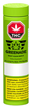 Greenade : Night Vision Indica Pre-Rolls (10pk)