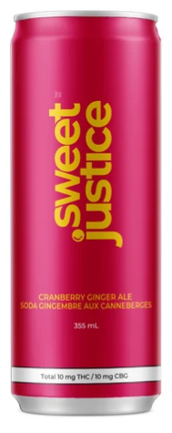 Sweet Justice : Cranberry Ginger Ale 10THC+10CBG