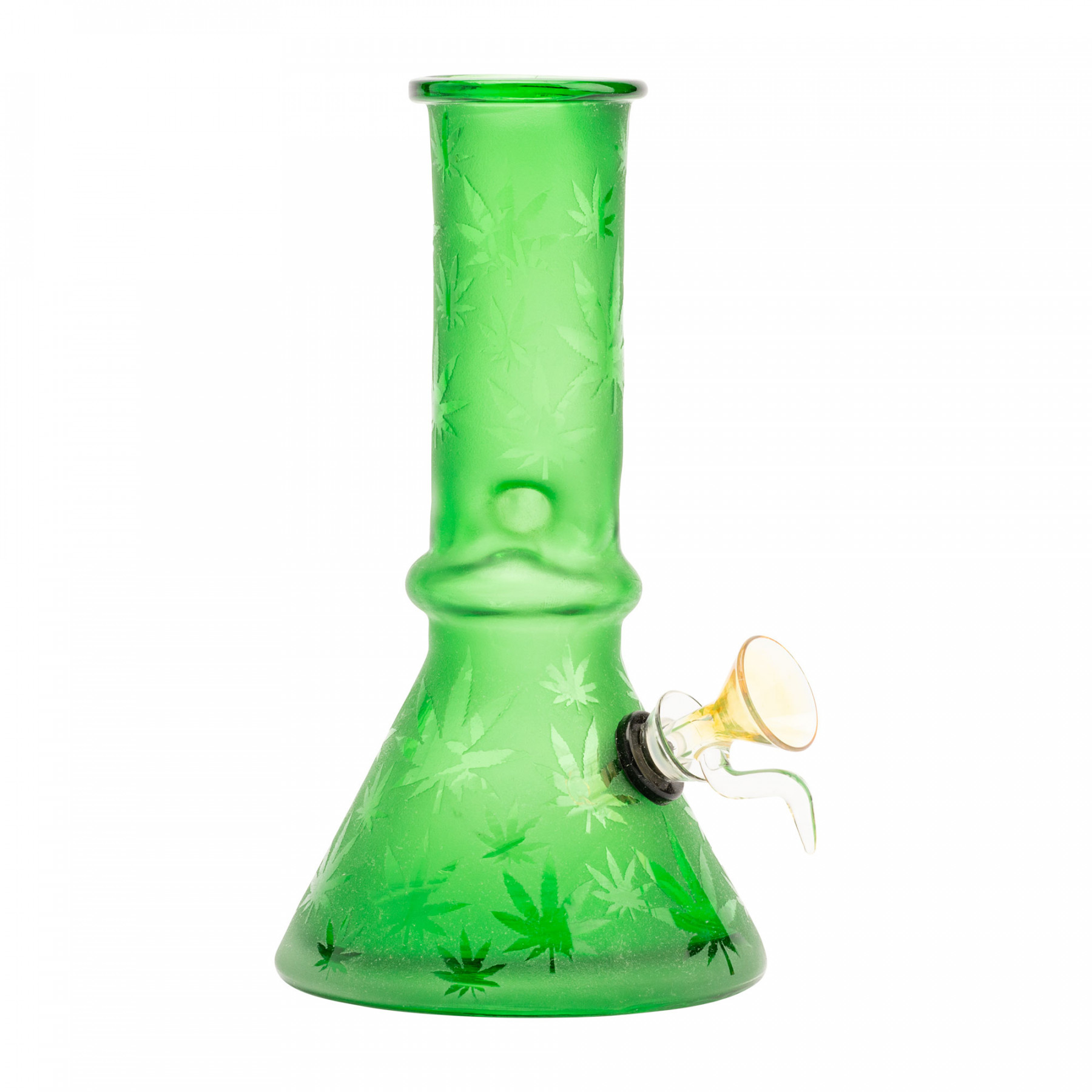 RETRO GLASS® : 8" Etched Multi Leaf Beaker - 8" Etched Multi Leaf Beaker