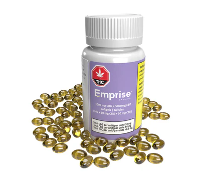 Emprise Canada : 1000 Mg CBG + 5000Mg CBD Softgels (100pk)