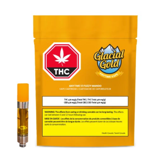 Glacial Gold : Anytime 1:1 Fuzzy Mango Vape