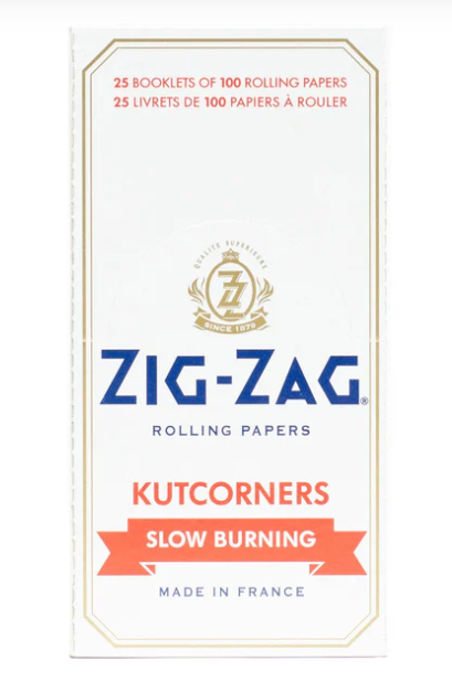 ZIG ZAG PAPERS - Zig-Zag : Single Wide White Kutcorners Rolling Papers