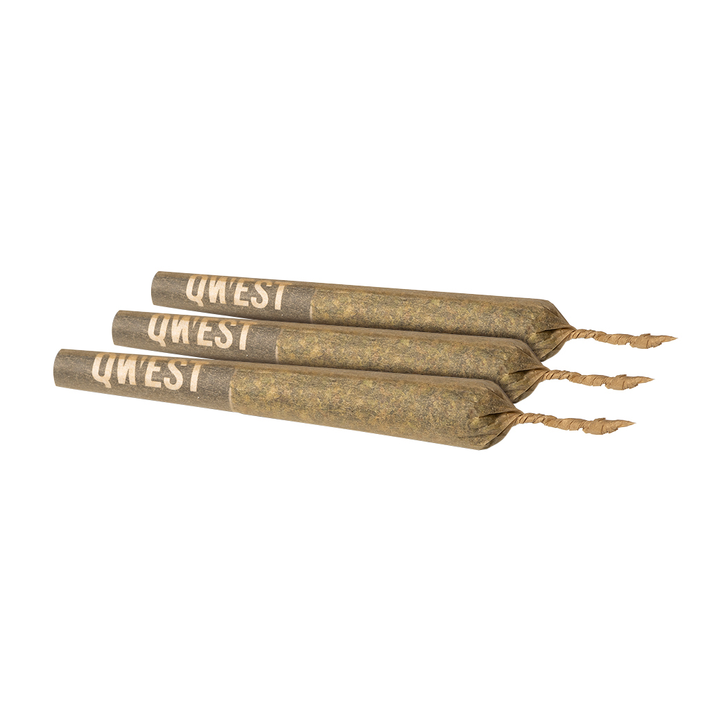 QWEST : APRICOT KUSH DIAMOND INFUSED PRE-ROLLS - APRICOT KUSH DIAMOND INFUSED PRE-ROLLS (3x0.5g)