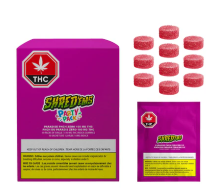Shred'Ems : Paradise Punch Zero Party Pack Gummies (10pk)