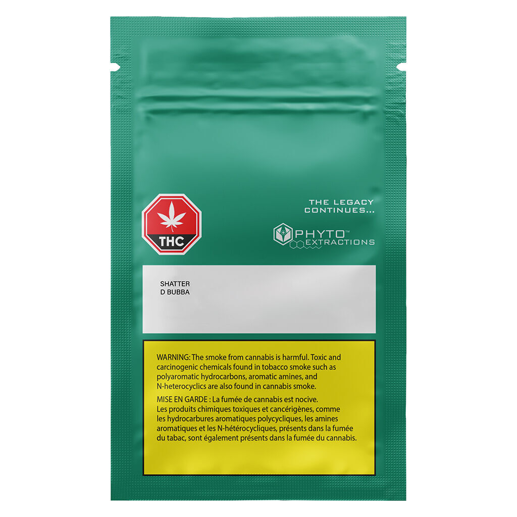 PHYTO EXTRACTIONS : D BUBBA SHATTER (1g)