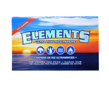 ELEMENTS : ULTRA THIN RICE PAPERS SINGLE WIDE DOUBLE PACK