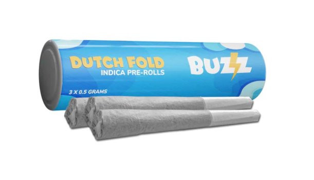 Buzz : Dutch Folds Indica Pre-Rolls (3x.5g)