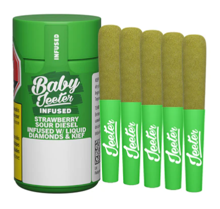 Jeeter: Baby Jeeter Strawberry Sour Diesel Infused Preroll (5x0.5g)