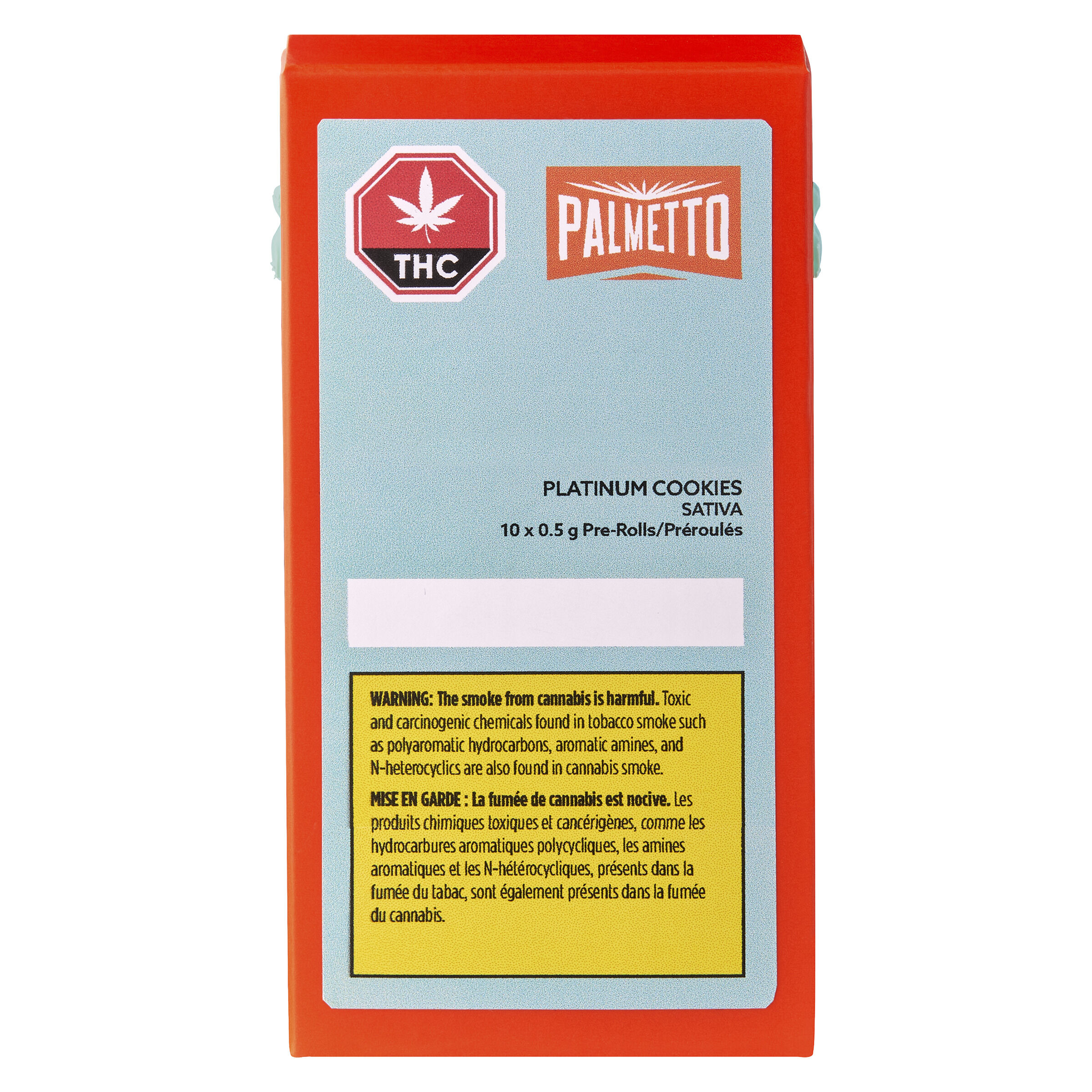 PALMETTO : PLATINUM COOKIES PRE-ROLLS - PLATINUM COOKIES PRE-ROLLS (10x.5g)