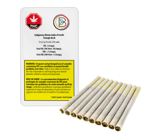 Indigenous Bloom : Triangle Kush Indica Pre-Rolls (10x0.5g)