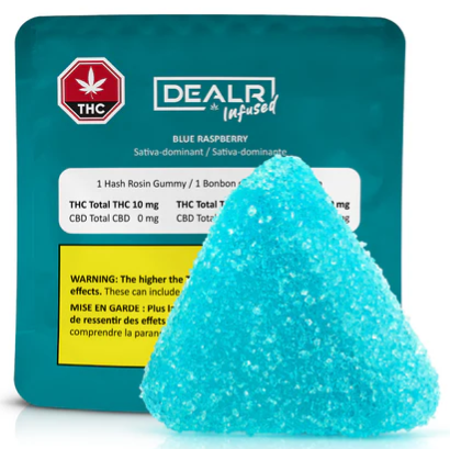Dealr Infused : Blue Raspberry Hash Rosin Gummies (10pk)