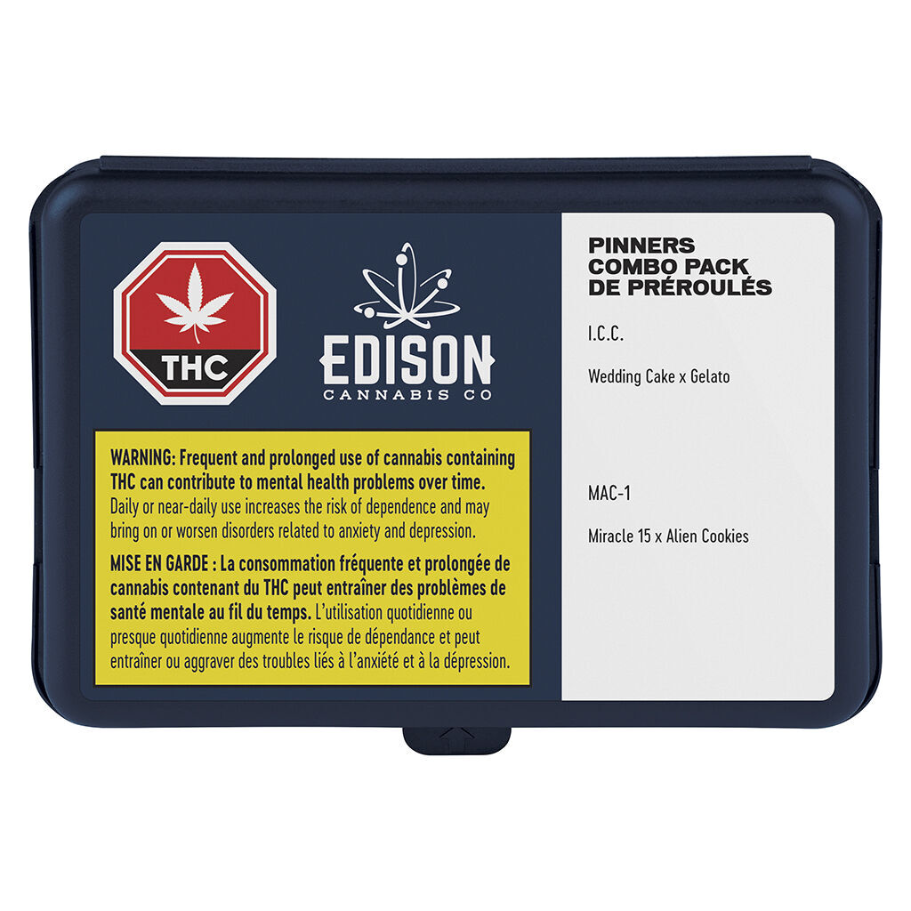 EDISON : PINNERS COMBO PACK PRE-ROLLS - PINNERS COMBO PACK PRE-ROLLS I.C.C. + MAC-1 (10x0.35g)