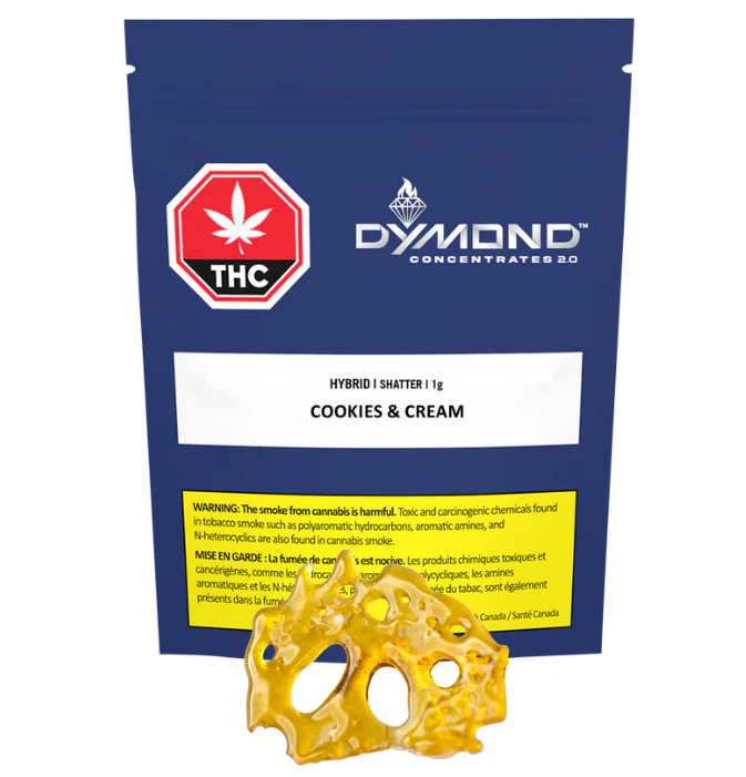 Dymond Concentrates : Cookies & Cream Hybrid Shatter (1g)