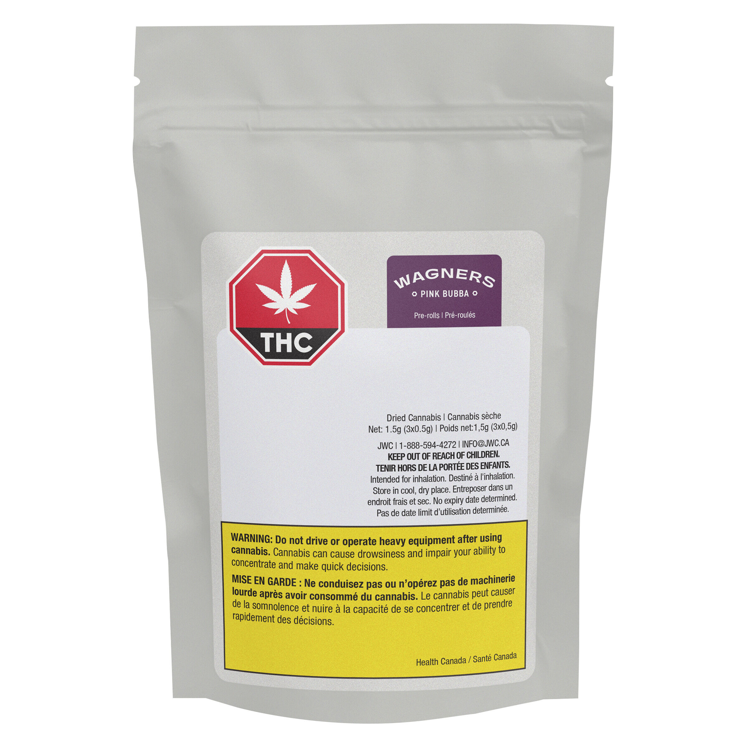 WAGNERS : PINK BUBBA PRE-ROLLS - PINK BUBBA PRE-ROLLS (3x0.5g)