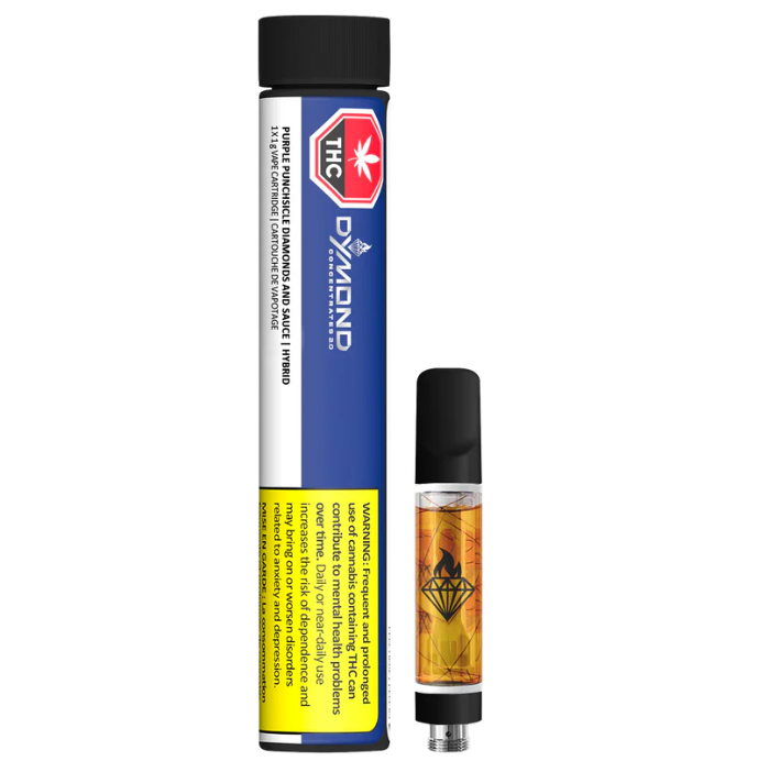 Dymond Concentrates : Purple Punchsicle Diamonds and Sauce Vape Cart (1g)